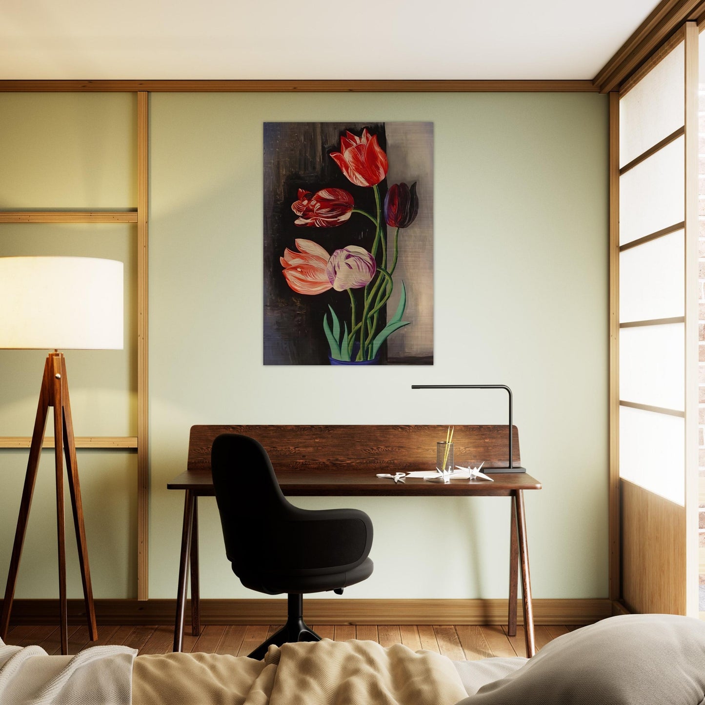TULIPS - Moise Kisling Brushed Aluminum Print - 70x100 cm / 28x40 inches | Moise Kisling Aluminum Print | Moise Kisling Prints