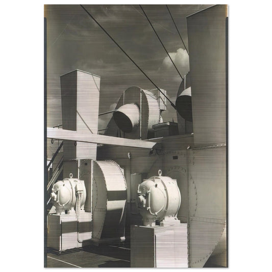 Upper Deck - 1928 - Charles Sheeler Brushed Aluminum Print - 70x100 cm / 28x40 inches | Charles Sheeler Aluminum Print | Charles Sheeler Prints