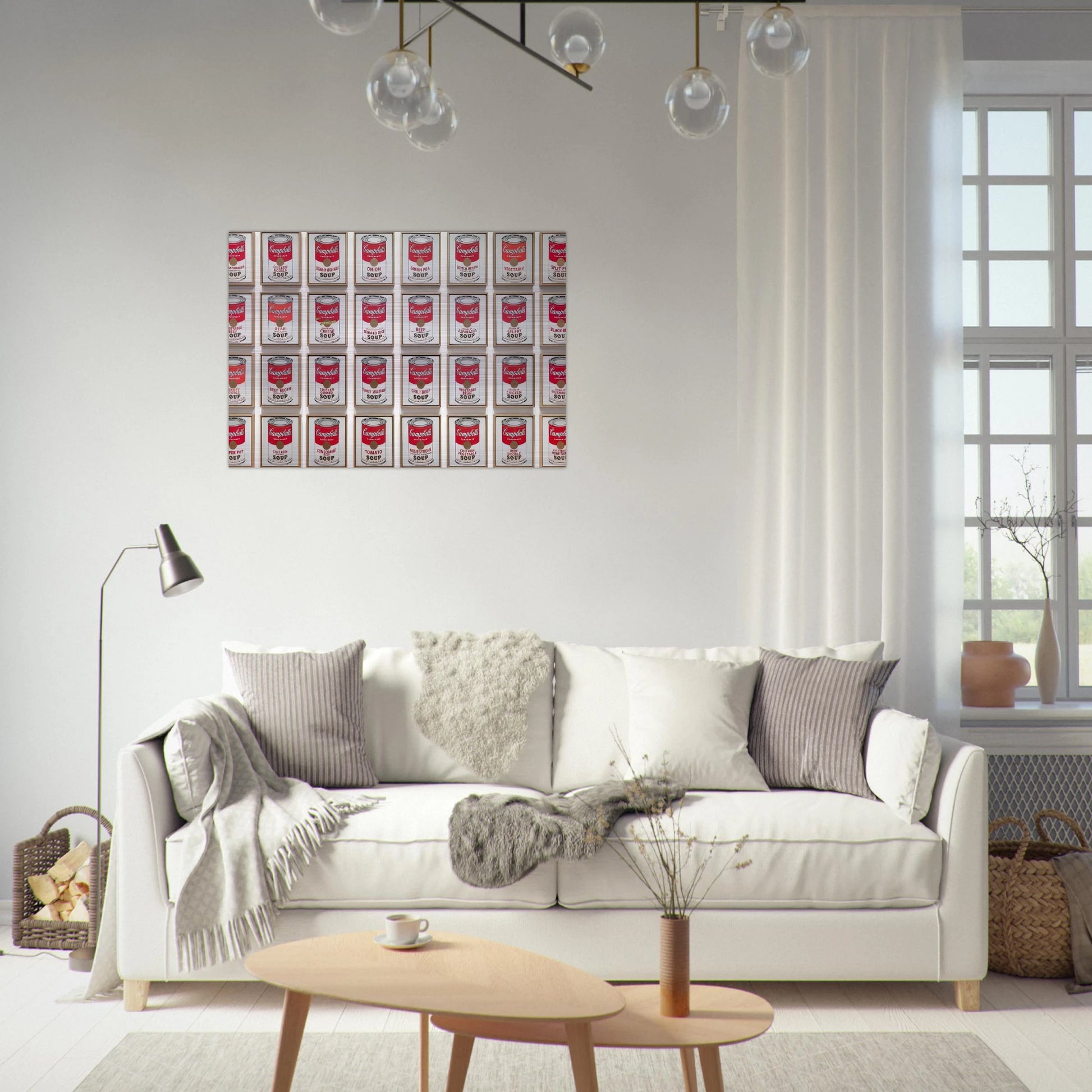 Campbell's Soup Cans - Andy Warhol Brushed Aluminum Print - 70x100 cm / 28x40 inches | Andy Warhol Aluminum Print | Andy Warhol Prints
