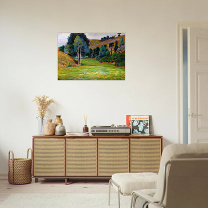 Valley in Pontgibaud - Armand Guillaumin Brushed Aluminum Print - 70x100 cm / 28x40 inches | Armand Guillaumin Aluminum Print | Armand Guillaumin Prints
