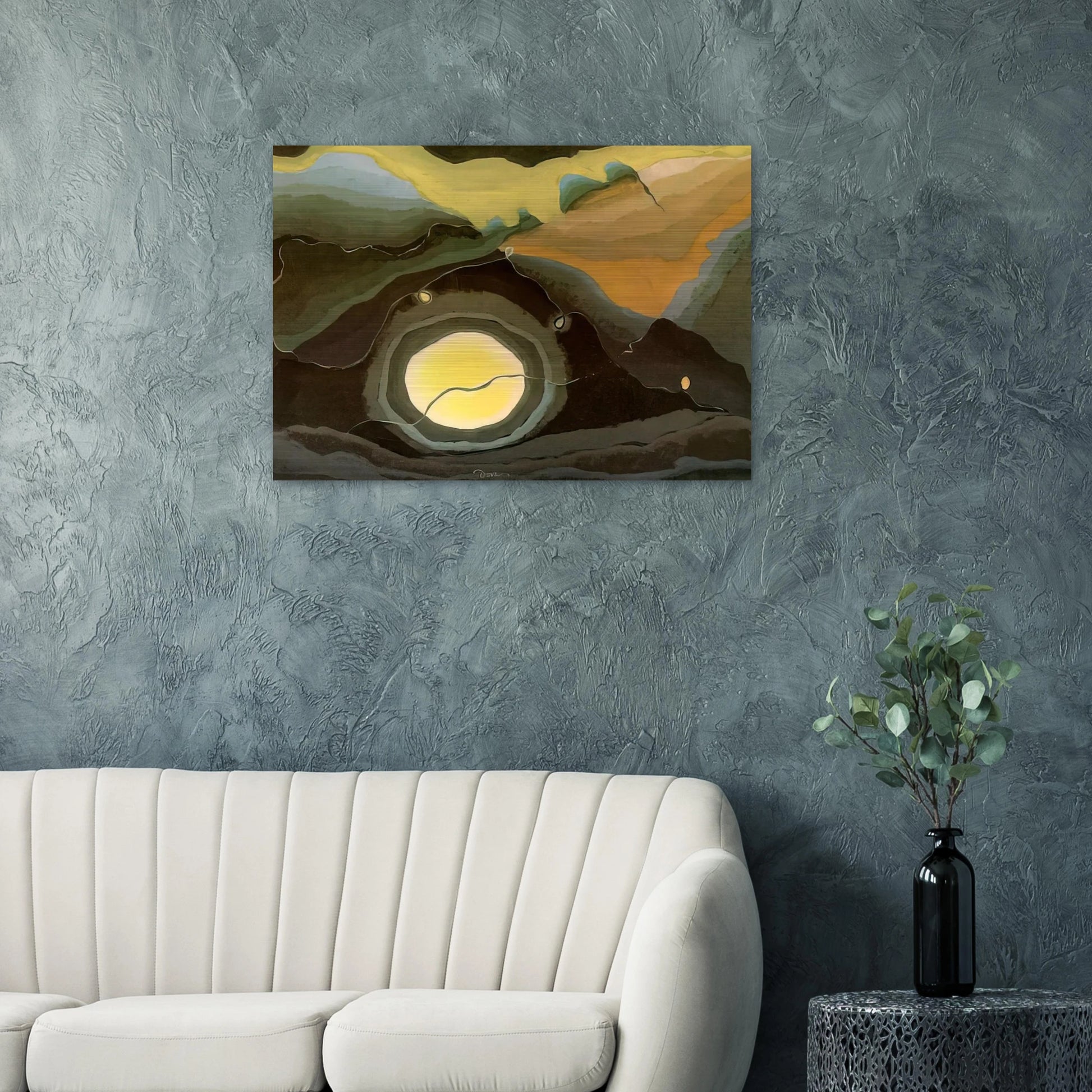 Me and the Moon - 1937 - Arthur Dove Brushed Aluminum Print - 70x100 cm / 28x40 inches | Arthur Dove Aluminum Print | Arthur Dove Prints