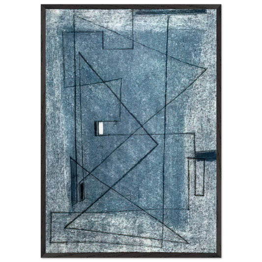Diario - Art Informel - Bice Lazzari 70x100 cm / 28x40 inches Framed Art Print – Black Wooden Frame