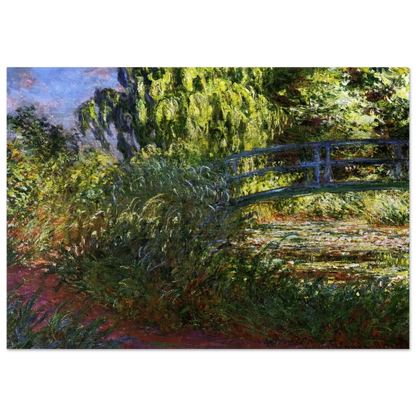 The Japanese Bridge The Water-Lily Pond and Path by the Water - claude monet Brushed Aluminum Print - 70x100 cm / 28x40 inches | claude monet Aluminum Print | claude monet Prints