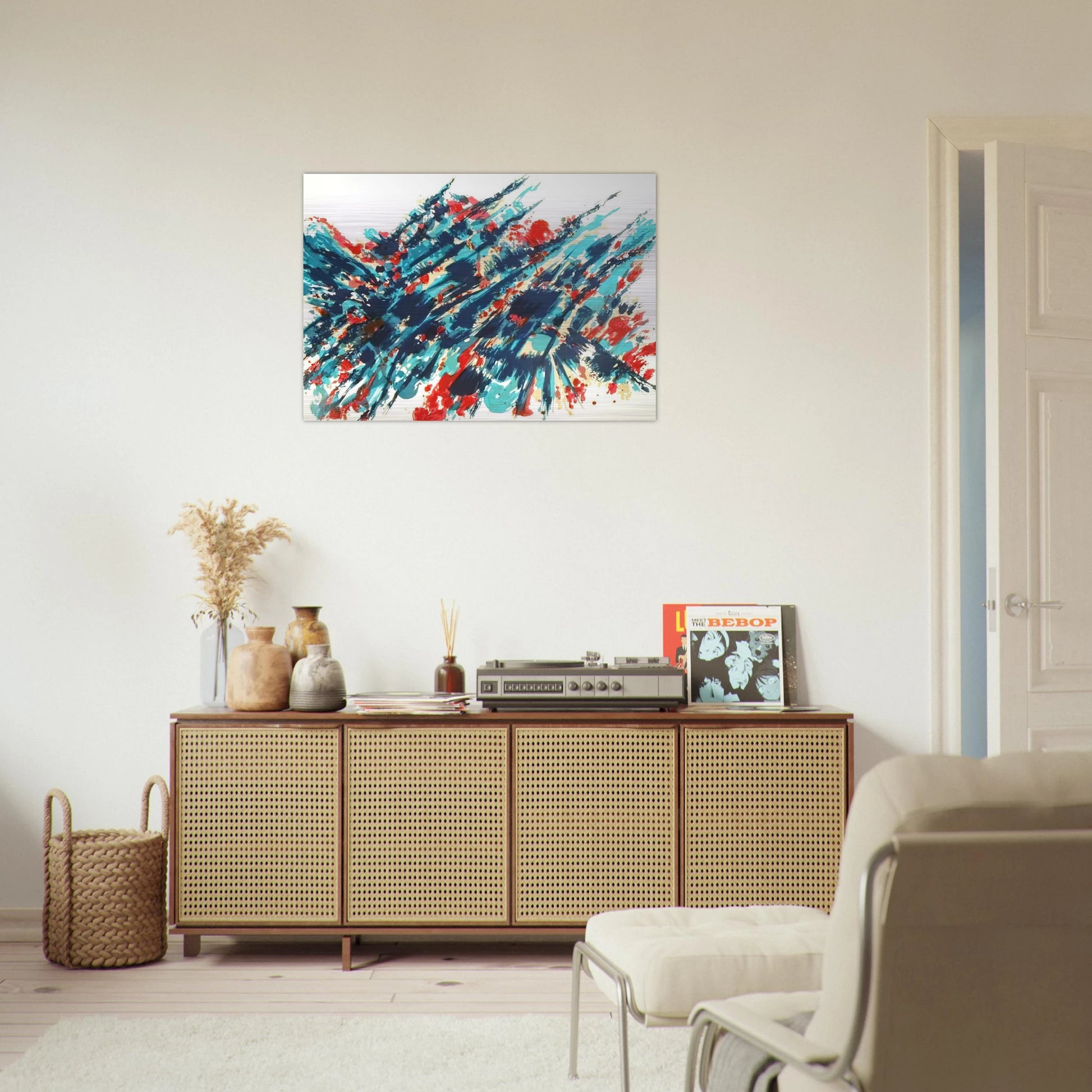 Le Sang et l’eau - 1978 - Alfred Manessier Brushed Aluminum Print - 70x100 cm / 28x40 inches | Alfred Manessier Aluminum Print | Alfred Manessier Prints