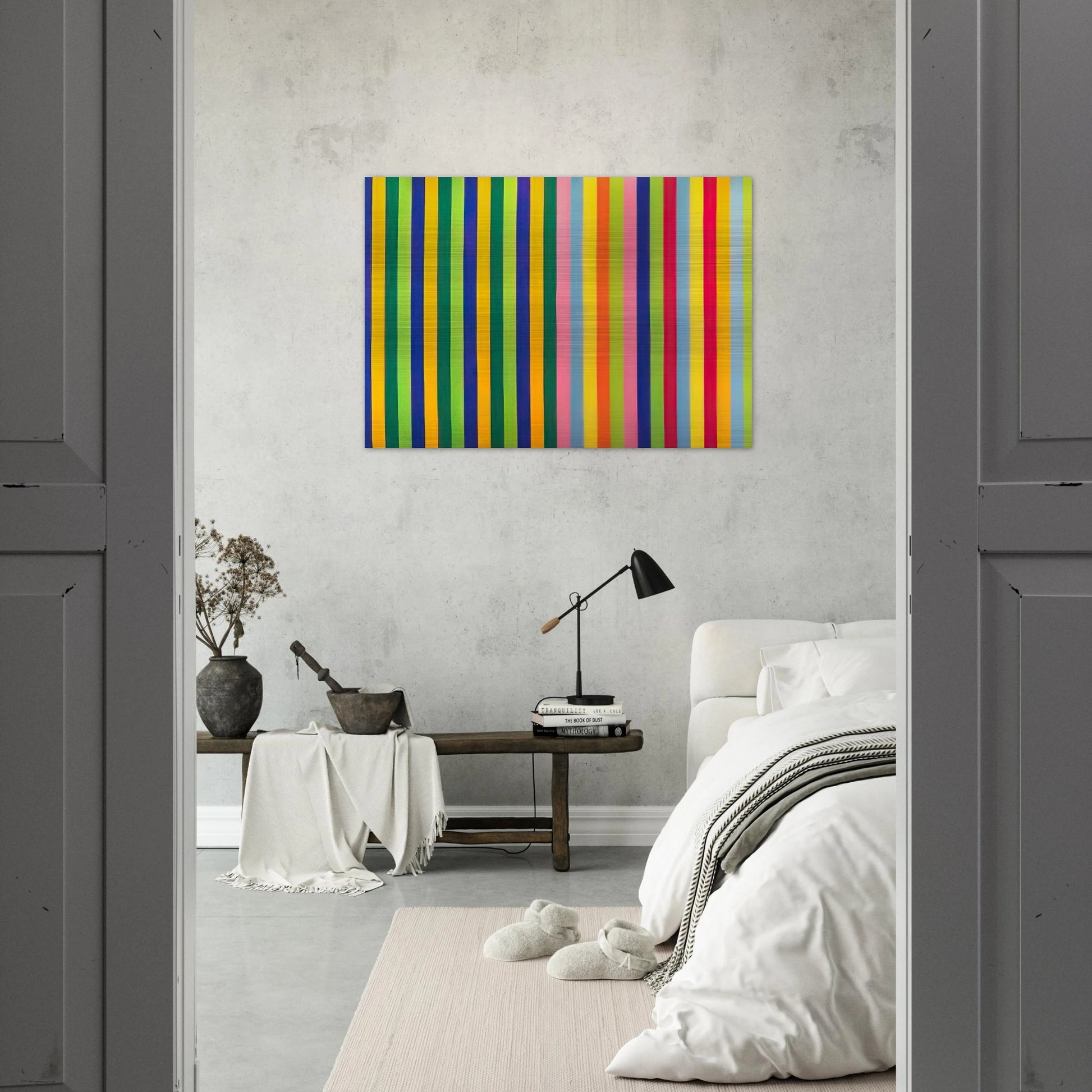 Solar Skin - 1964 - Gene Davis Brushed Aluminum Print - 70x100 cm / 28x40 inches | Gene Davis Aluminum Print | Gene Davis Prints