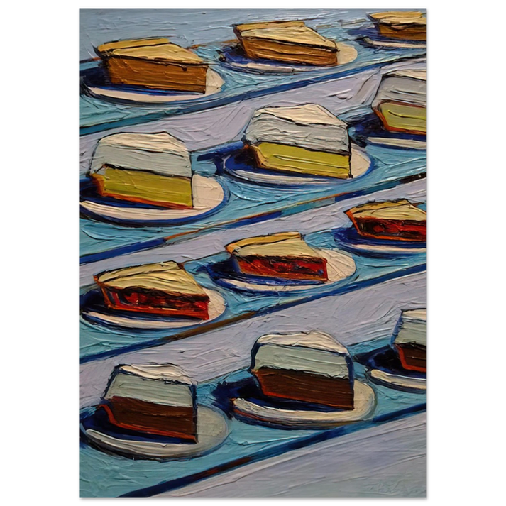 Wayne Thiebaud - Refrigerator Pies - 1962 Wall Art - 30x40 cm / 12x16 inches - Fine Art Poster-canvas - -