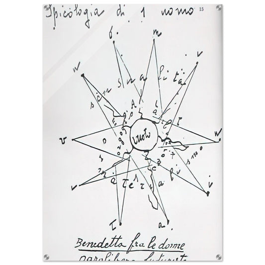 Spicologia di 1 Uomo - 1919 Italy - Benedetta Cappa Acrylic Print - 70x100 cm / 28x40″ inches | Benedetta Cappa Wall Art | Benedetta Cappa Prints
