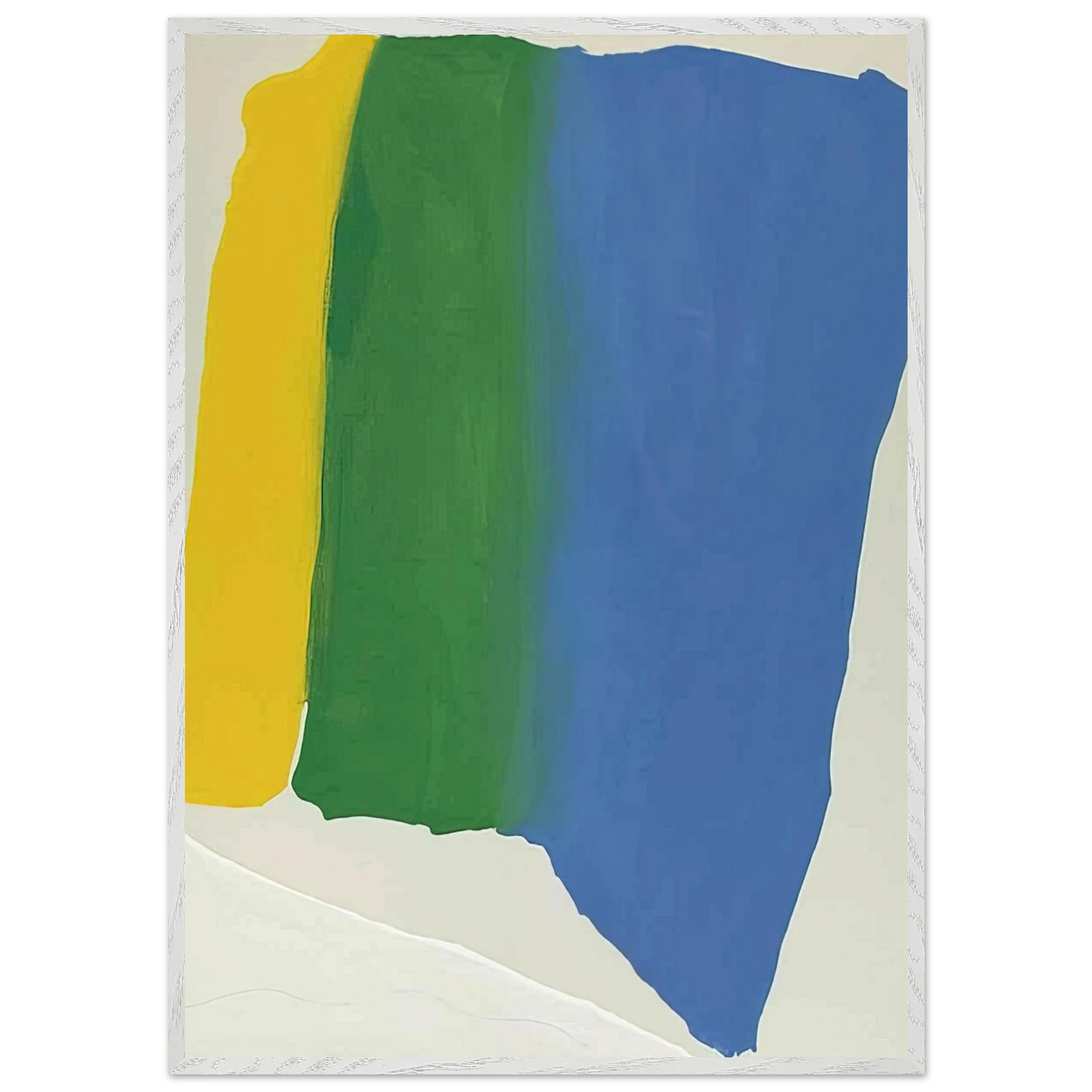 Helen Frankenthaler - Summer Insignia - 1969 Wall art - A2 (42 x 59.4  cm) - Premium Wooden Framed Poster With Fine Art Paper-canvas - White frame