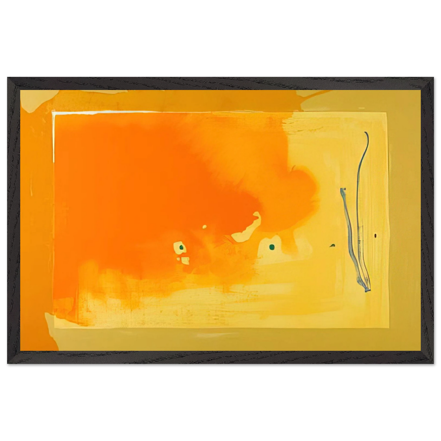 Helen Frankenthaler - Bilbao - 1998 Wall art - 30x45 cm / 12x18 inches - Premium Wooden Framed Poster With Fine Art Paper-canvas - White frame