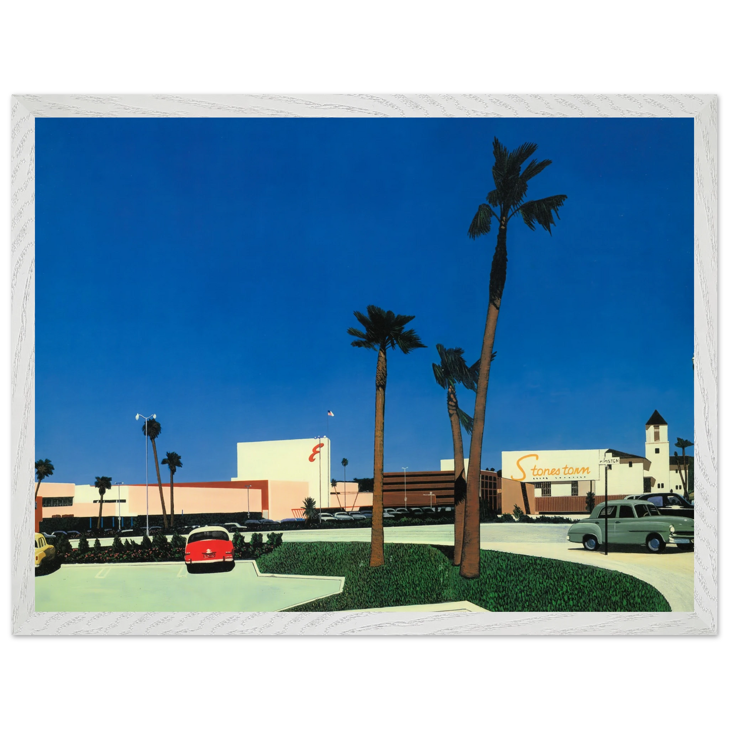 Hiroshi Nagai - In the beginning Stonestown Wall Art - 21x29.7 cm / 8x12" - Premium Wooden Framed Poster With Fine Art Paper - White frame
