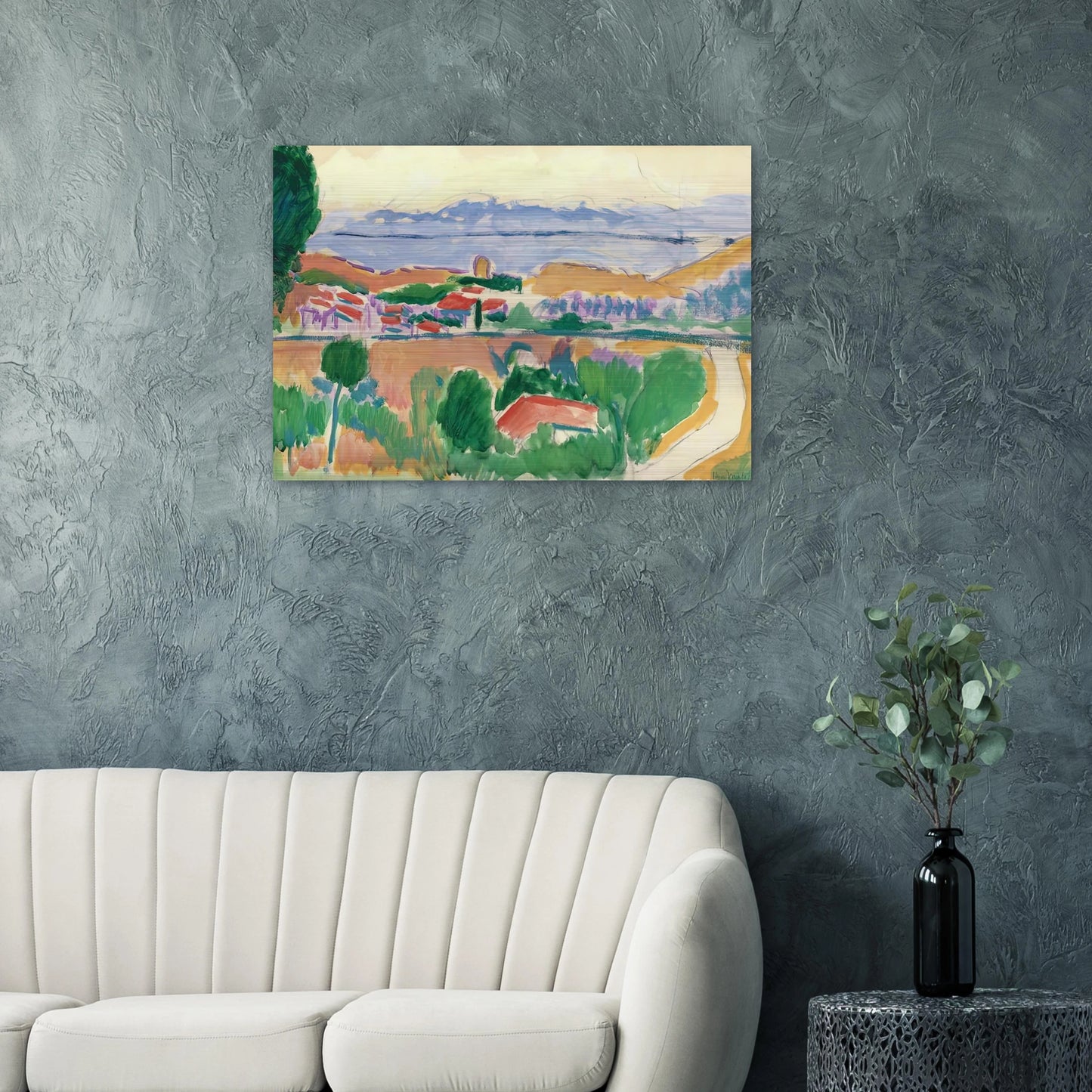 VUE DE COLLIOURE 1906 - Henri Matisse Brushed Aluminum Print - 70x100 cm / 28x40 inches | Henri Matisse Aluminum Print | Henri Matisse Prints