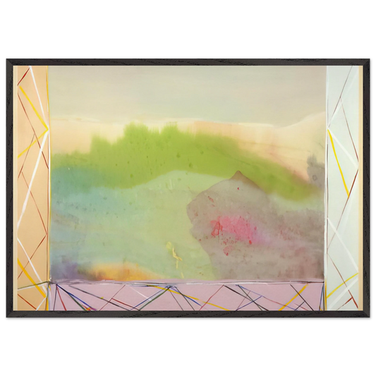 A Vision - 1988 - Ronnie Landfield 70x100 cm / 28x40 inches Framed Art Print – Black Wooden Frame