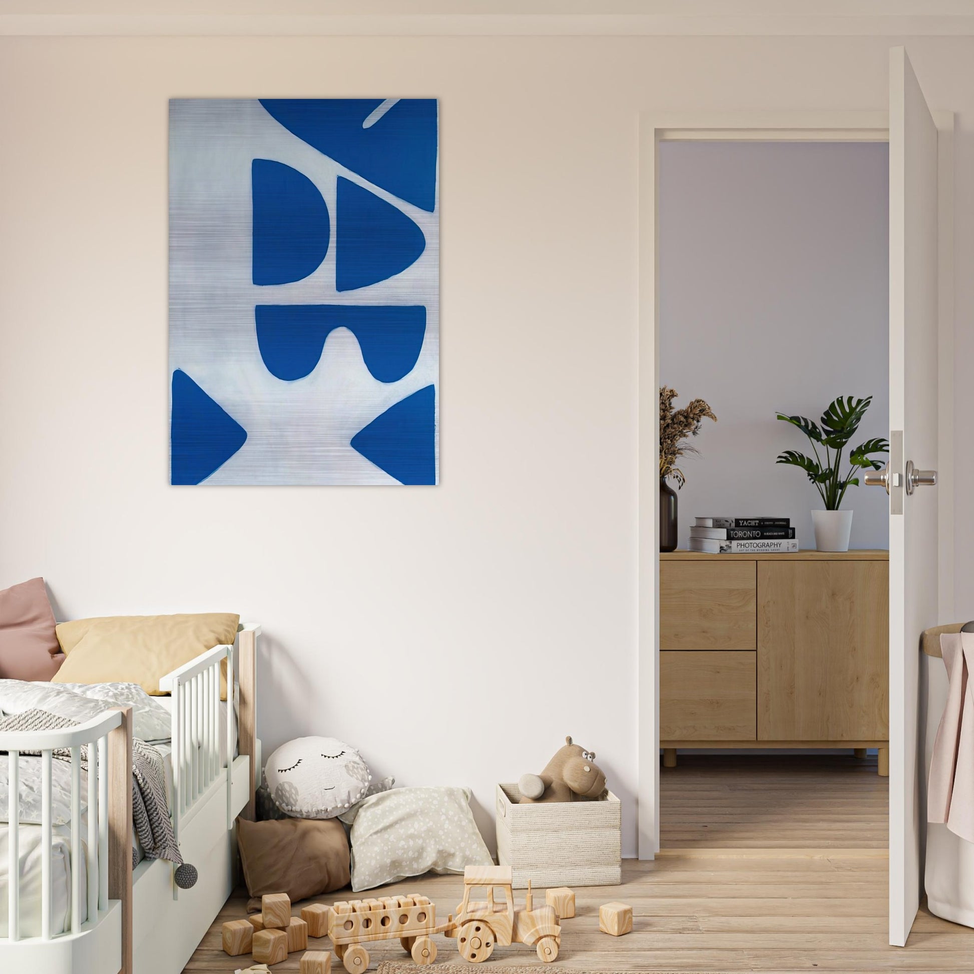 Berlin Blues 6 - 1966 - William Scott Brushed Aluminum Print - 70x100 cm / 28x40 inches | William Scott Aluminum Print | William Scott Prints