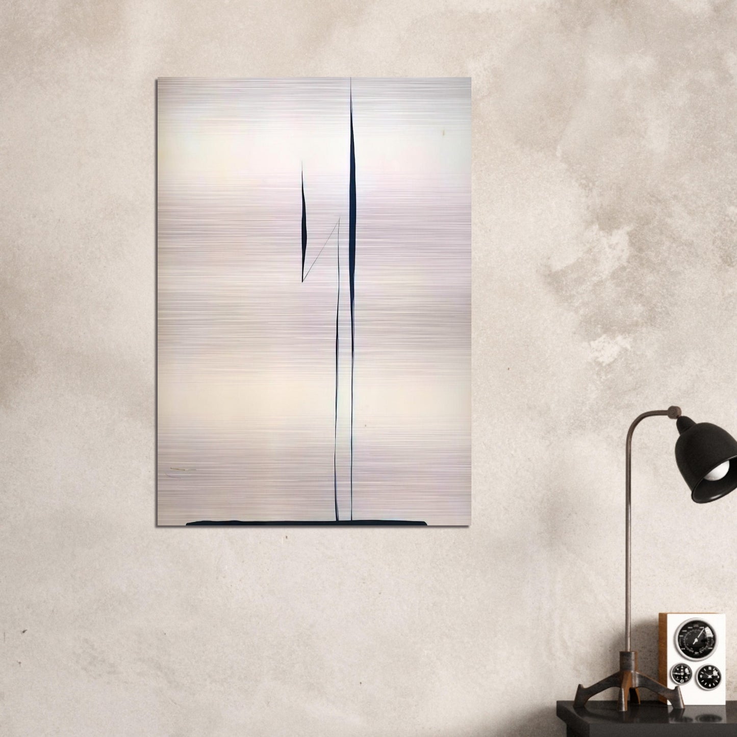 Black Lines 1 - Georgia O'Keeffe Brushed Aluminum Print - 70x100 cm / 28x40 inches | Georgia O'Keeffe Aluminum Print | Georgia O'Keeffe Prints