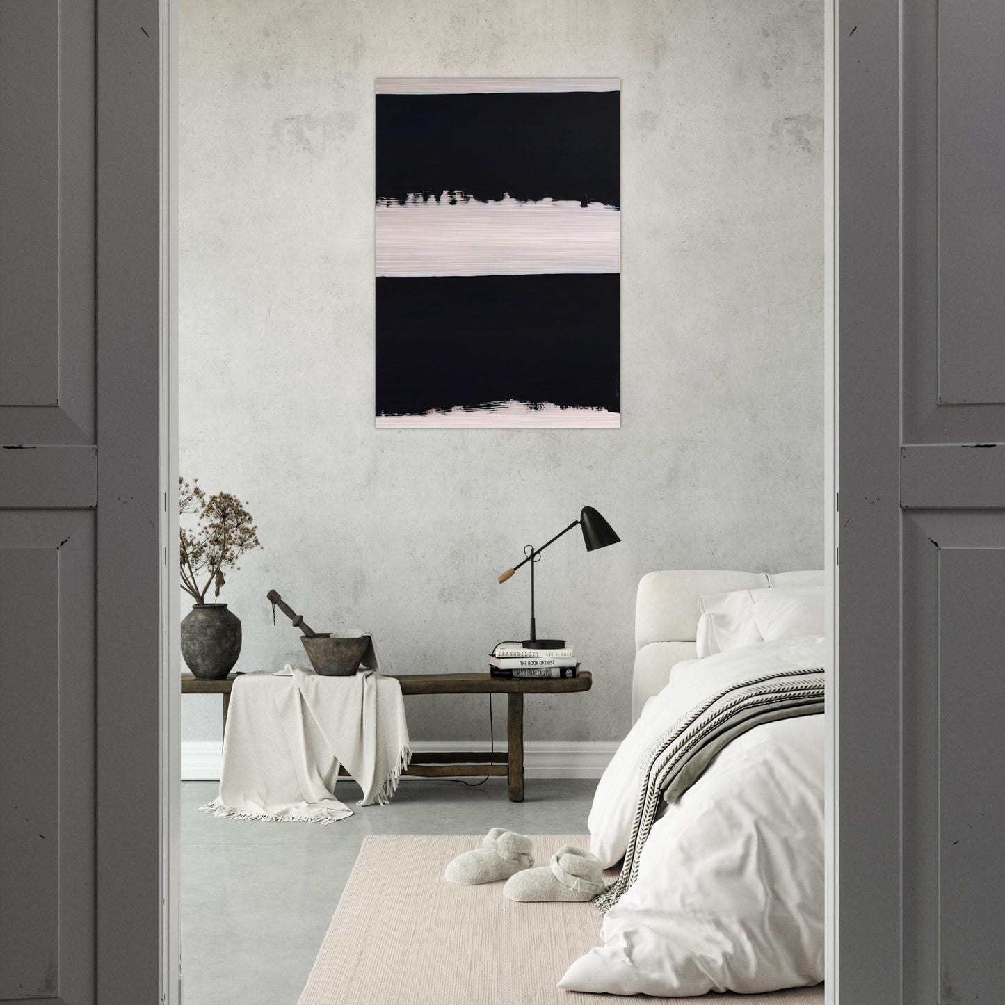 Gouache 2004 B-7 - 2004 - Pierre Soulages Brushed Aluminum Print - 70x100 cm / 28x40 inches | Pierre Soulages Aluminum Print | Pierre Soulages Prints