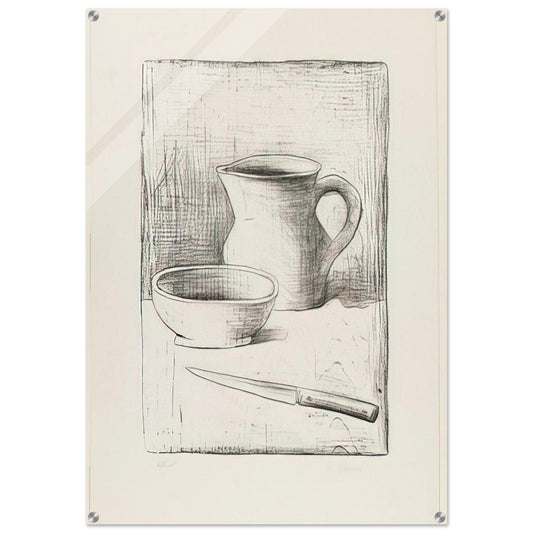 STILL LIFE 1944 - Carlo Carra Acrylic Print - 70x100 cm / 28x40″ inches