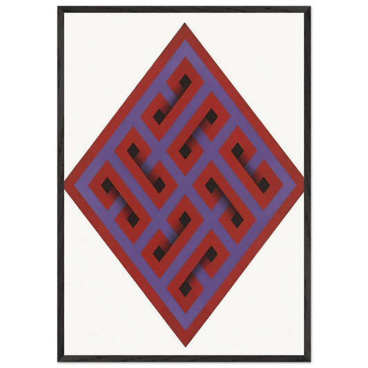Mur-Mur - 1968 - Omar Rayo 70x100 cm / 28x40 inches Framed Art Print – Black Wooden Frame