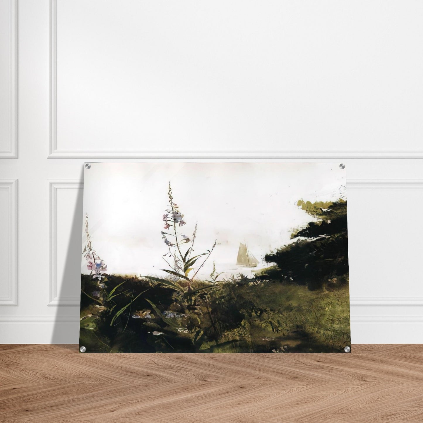 UNDER SAIL - Andrew Wyeth Acrylic Print - 70x100 cm / 28x40″ inches
