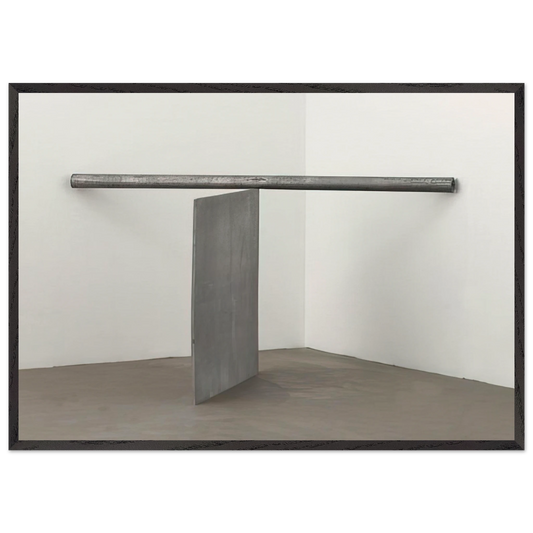 EQUAL CORNER PROP PIECE 1970 - Richard Serra 70x100 cm / 28x40 inches Framed Art Print – Black Wooden Frame