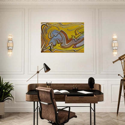 Calligraph Forming - 1958 - Lawren Harris Brushed Aluminum Print - 70x100 cm / 28x40 inches | Lawren Harris Aluminum Print | Lawren Harris Prints