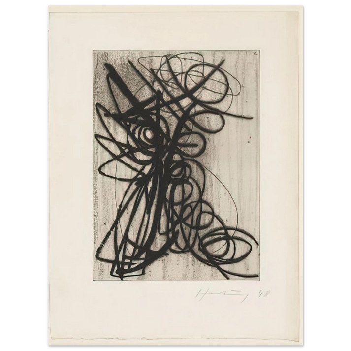 Hans Hartung - Composition - 1948  75x100 cm / 30x40inches Fine Art Poster