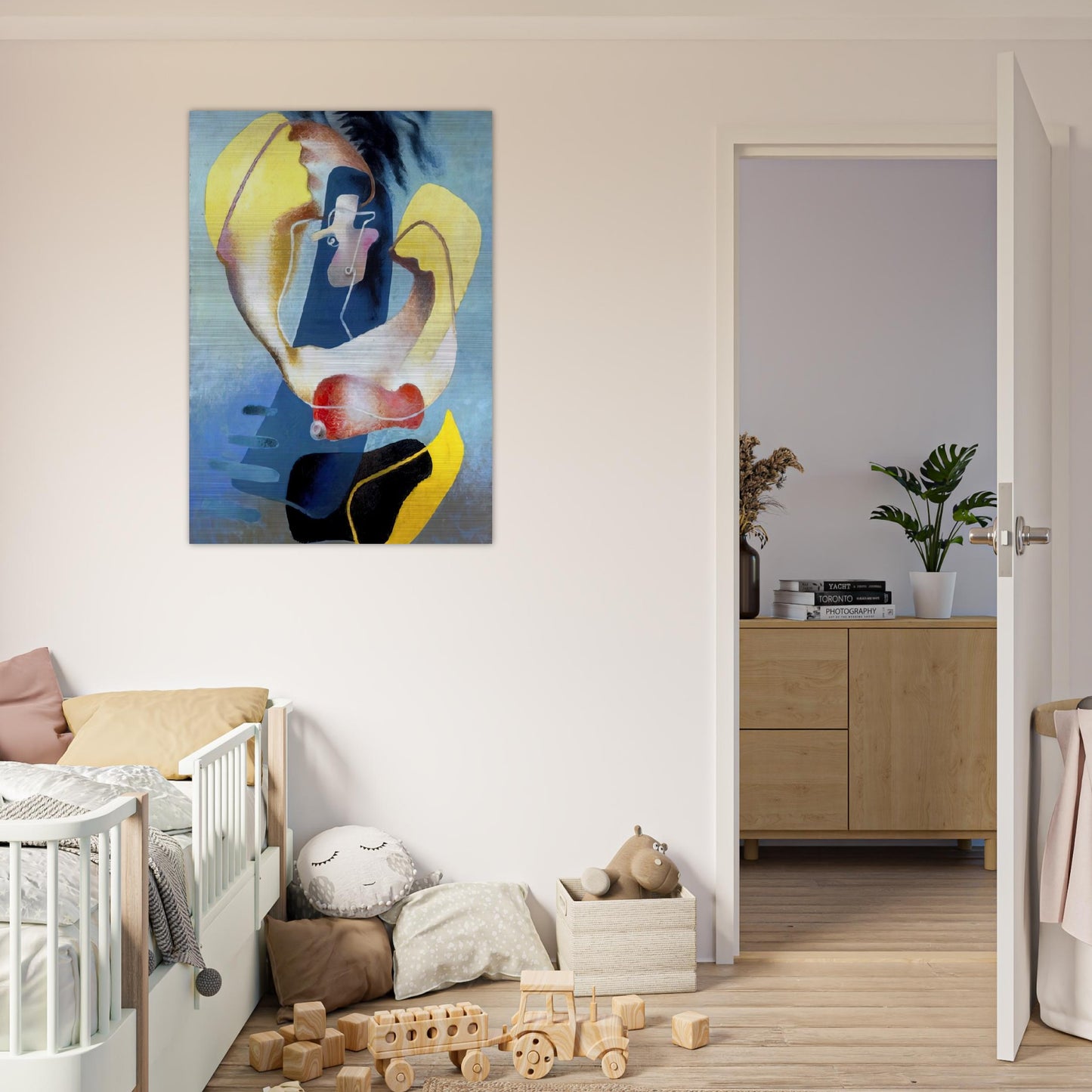 THE FIGURE IN SPACE 1937 - Enrico Prampolini Brushed Aluminum Print - 70x100 cm / 28x40 inches | Enrico Prampolini Aluminum Print | Enrico Prampolini Prints