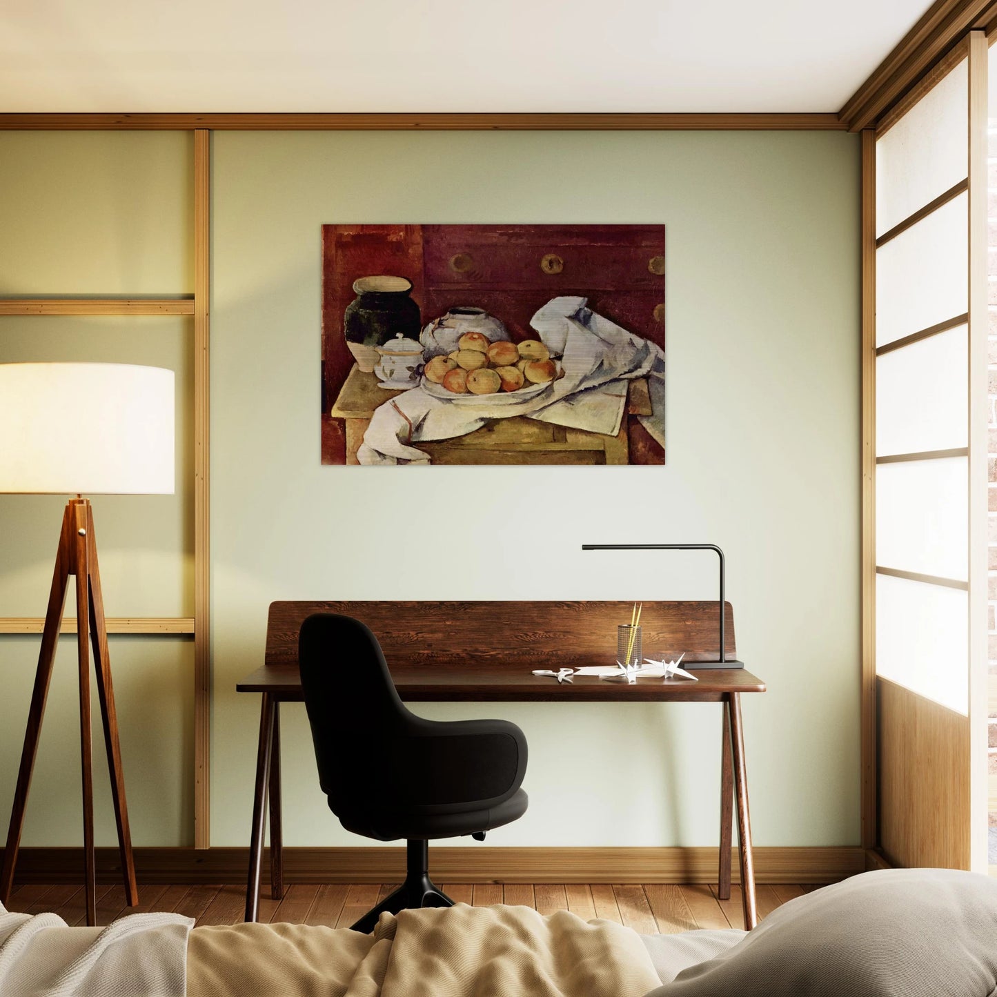 Still Life with a Chest of Drawers - Paul Cézanne Brushed Aluminum Print - 70x100 cm / 28x40 inches | Paul Cézanne Aluminum Print | Paul Cézanne Prints