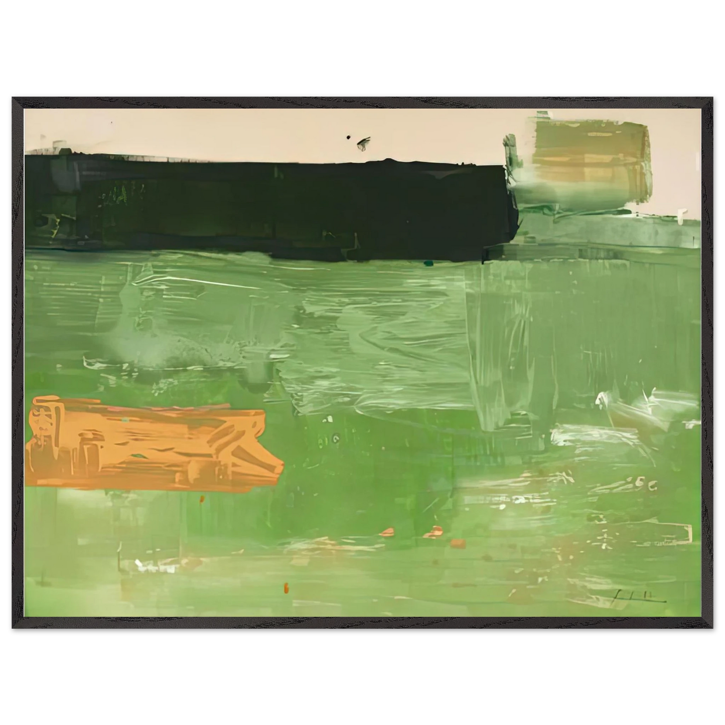 Helen Frankenthaler - Mediterranean, 1981- Wall Art - 30x40 cm / 12x16 inches - Premium Wooden Framed Poster With Fine Art Paper-canvas - White frame