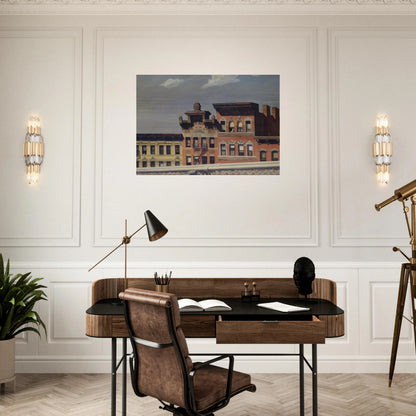 From Williamsburg Bridge - Edward Hopper Brushed Aluminum Print - 70x100 cm / 28x40 inches | Edward Hopper Aluminum Print | Edward Hopper Prints