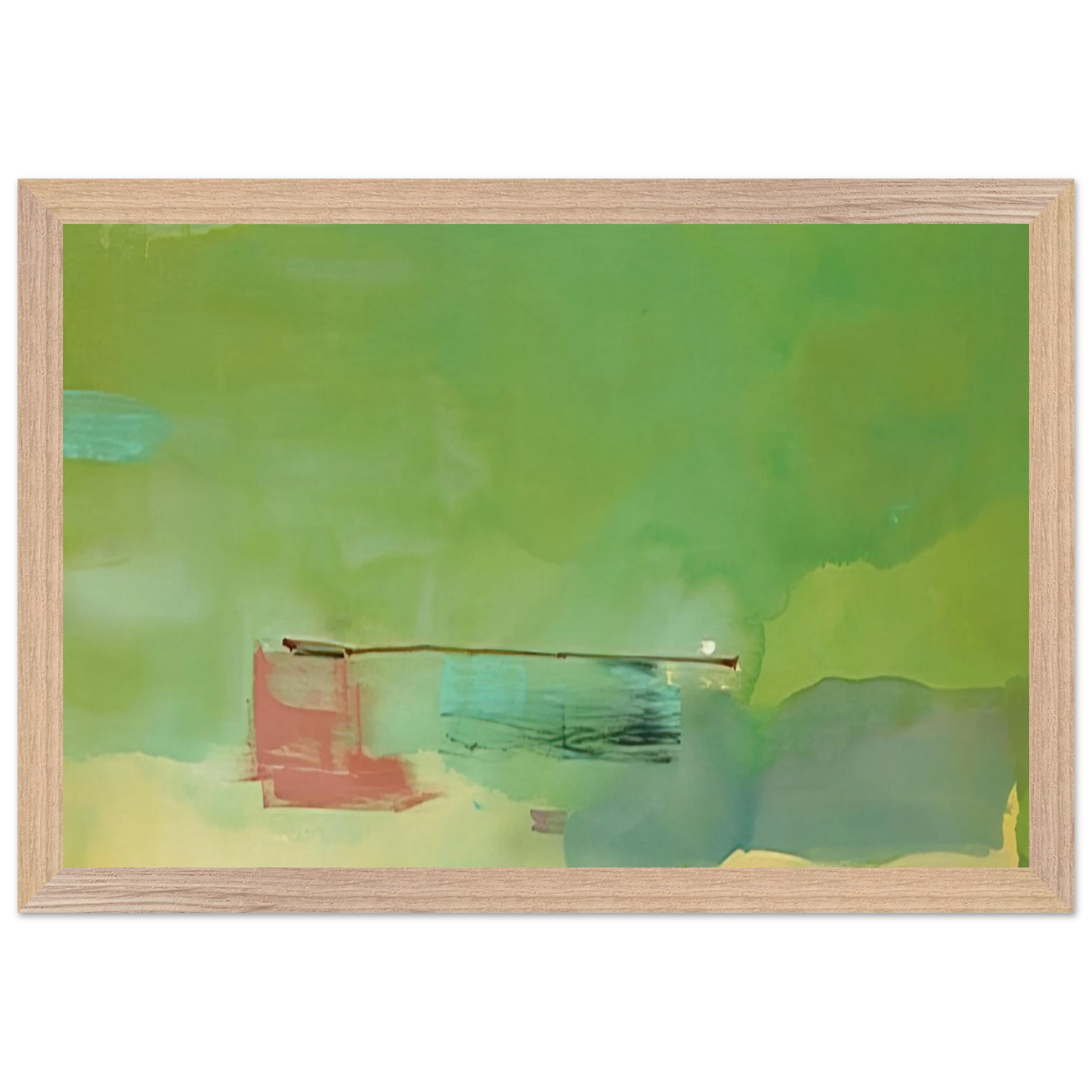 Helen Frankenthaler - Springscape - 1975 Wall art - A1 (59.4 x 84.1  cm) - Premium Wooden Framed Poster With Fine Art Paper - Wood frame