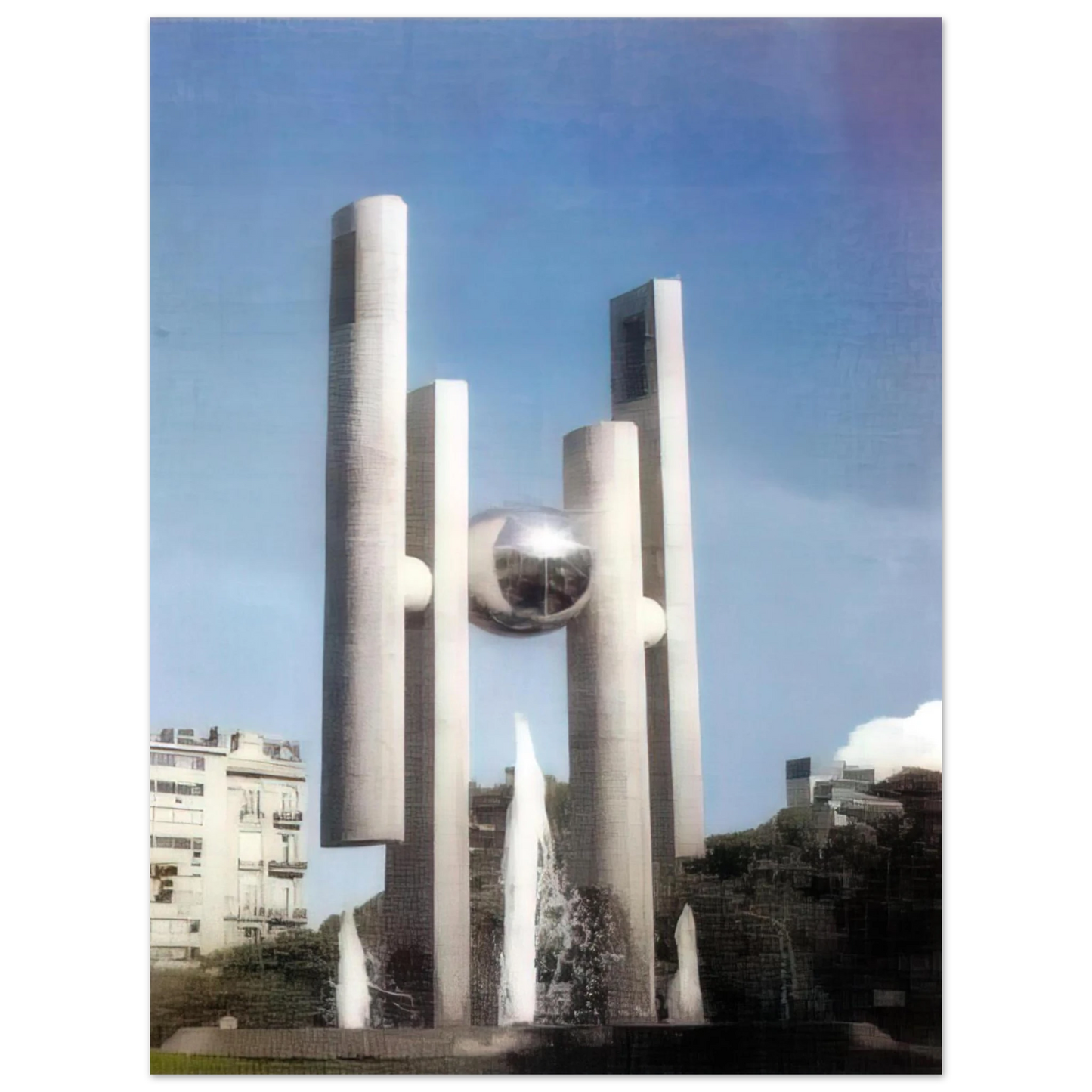 Gyula Kosice - Homage to Democracy - 2000  75x100 cm / 30x40inches Fine Art Poster