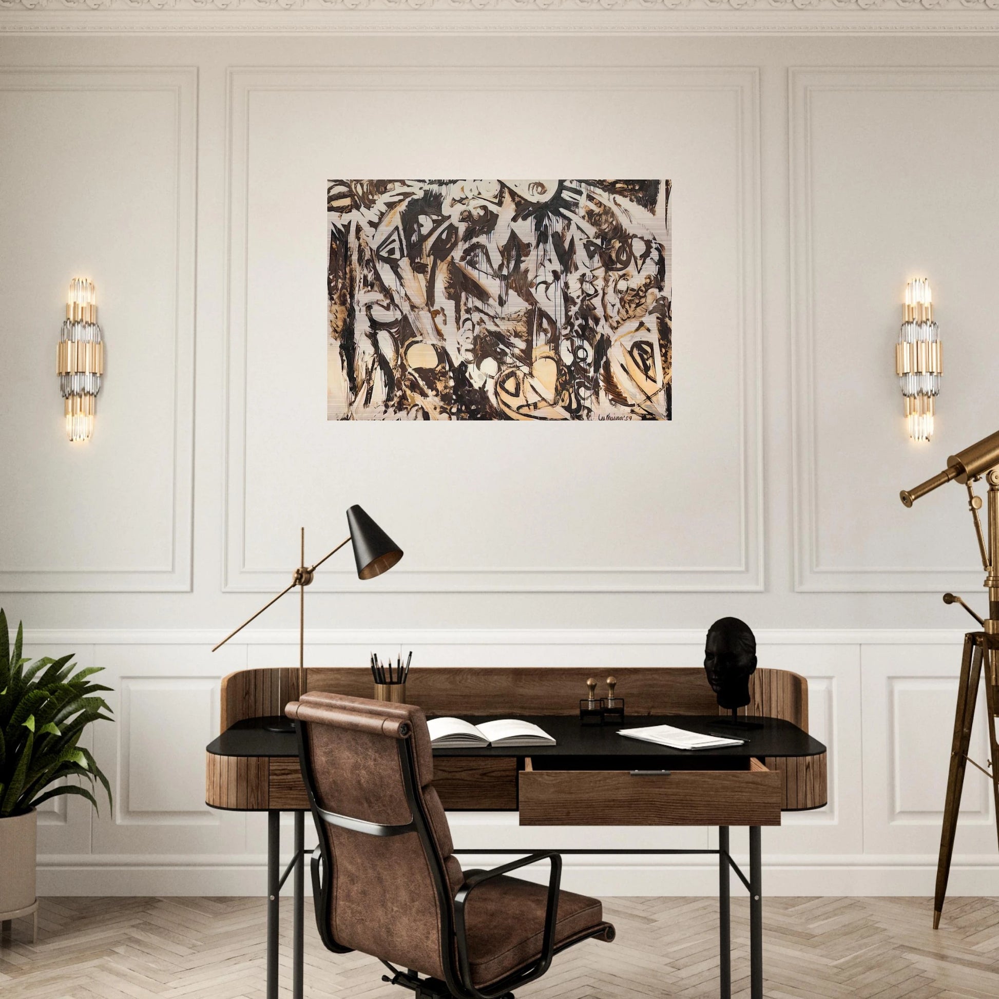Cool White - Lee Krasner Brushed Aluminum Print - 70x100 cm / 28x40 inches | Lee Krasner Aluminum Print | Lee Krasner Prints