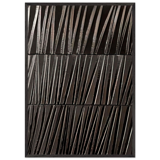 Peinture 244 x 181 cm 23 novembre 2010 - 2010 - Pierre Soulages 70x100 cm / 28x40 inches Framed Art Print – Black Wooden Frame
