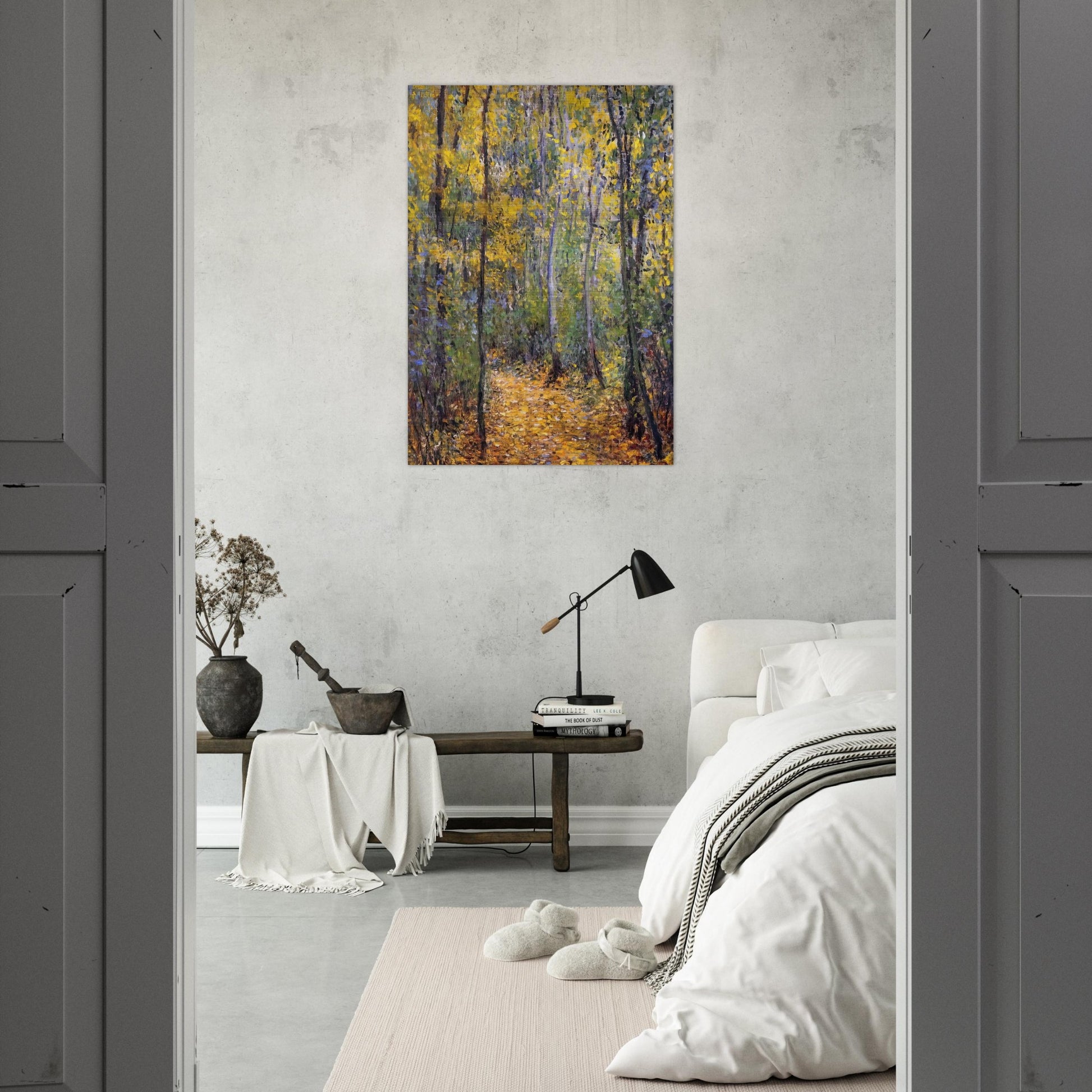 Wood Lane - claude monet Brushed Aluminum Print - 70x100 cm / 28x40 inches | claude monet Aluminum Print | claude monet Prints