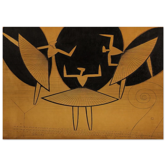 SILHOUETTE - Man Ray Brushed Aluminum Print - 70x100 cm / 28x40 inches | Man Ray Aluminum Print | Man Ray Prints