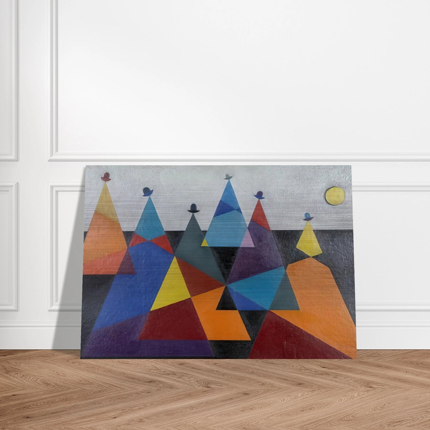 Untitled Mountains - 1955 - Omar Rayo Brushed Aluminum Print - 70x100 cm / 28x40 inches | Omar Rayo Aluminum Print | Omar Rayo Prints