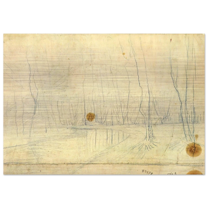 Park View - Vincent van Gogh Brushed Aluminum Print - 70x100 cm / 28x40 inches | Vincent van Gogh Aluminum Print | Vincent van Gogh Prints