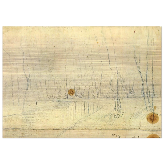 Park View - Vincent van Gogh Brushed Aluminum Print - 70x100 cm / 28x40 inches | Vincent van Gogh Aluminum Print | Vincent van Gogh Prints