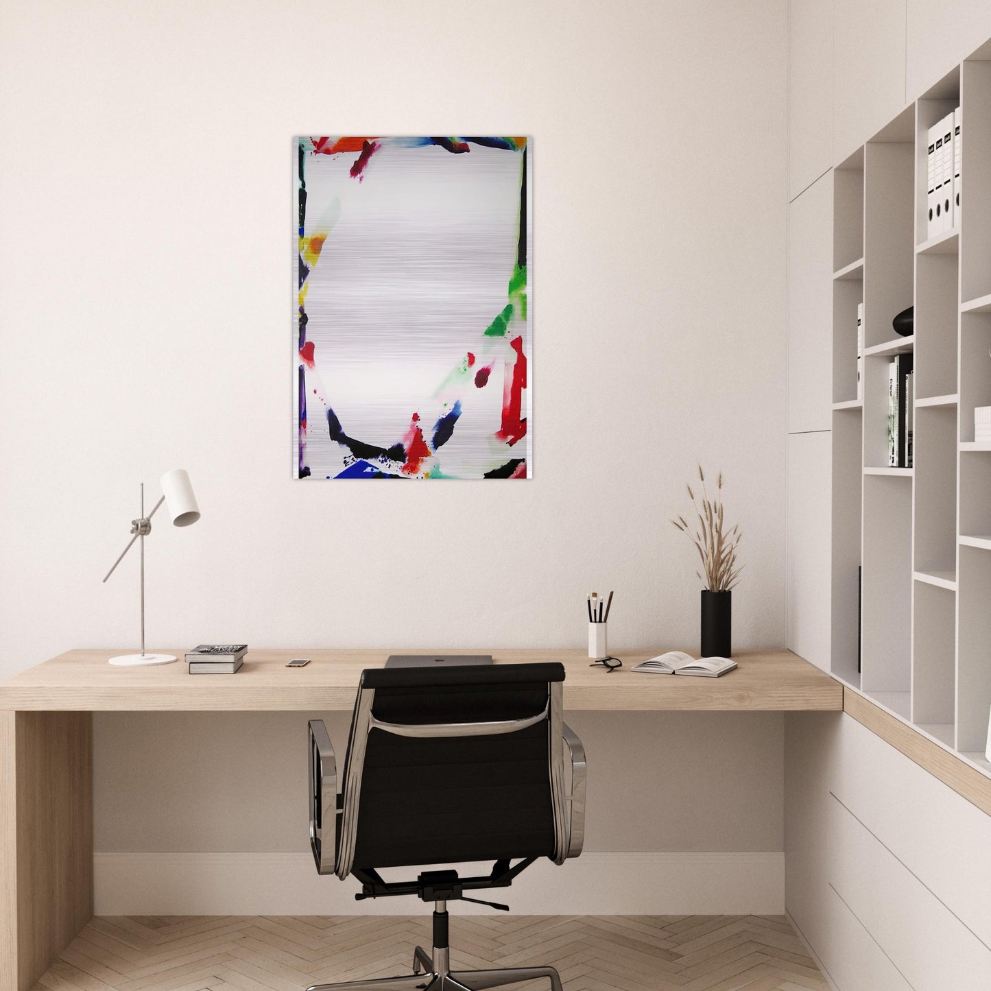 Her Blue Surround  SFP71-18  - Sam Francis Brushed Aluminum Print - 70x100 cm / 28x40 inches | Sam Francis Aluminum Print | Sam Francis Prints