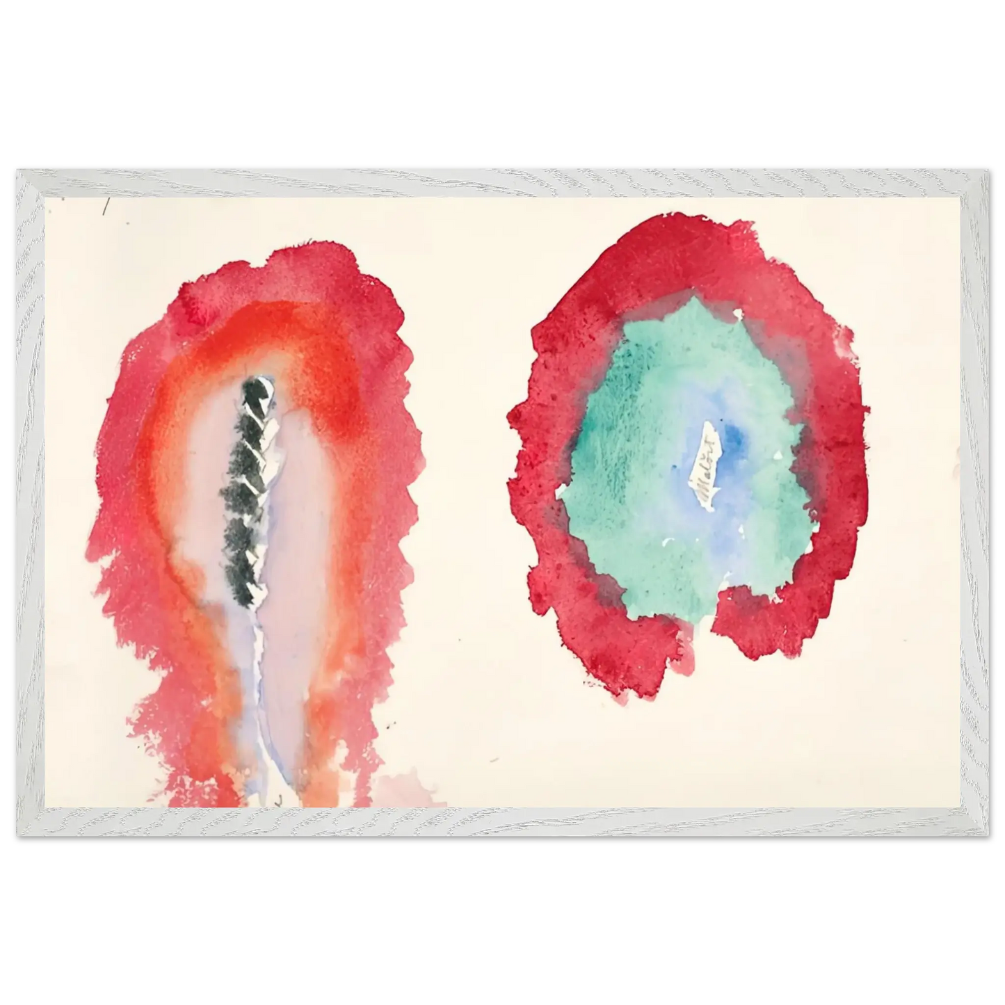 Hilma af Klint - WHEAT AND WORMWOOD 1922 Wall art - A3 (29.7 x 42  cm) - Premium Wooden Framed Poster With Fine Art Paper - Wood frame