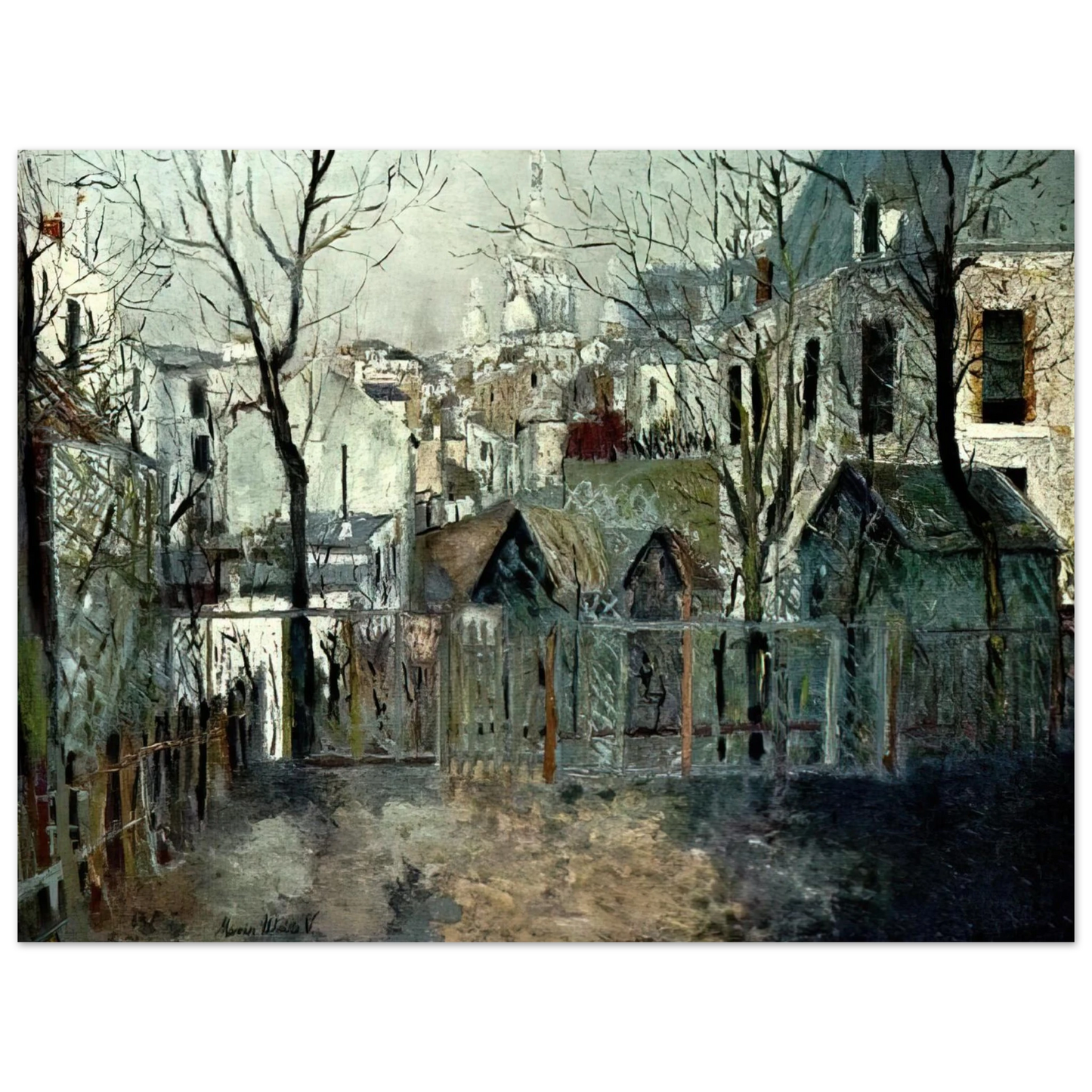 Maurice Utrillo - RENOIR S GARDEN  75x100 cm / 30x40inches Fine Art Poster