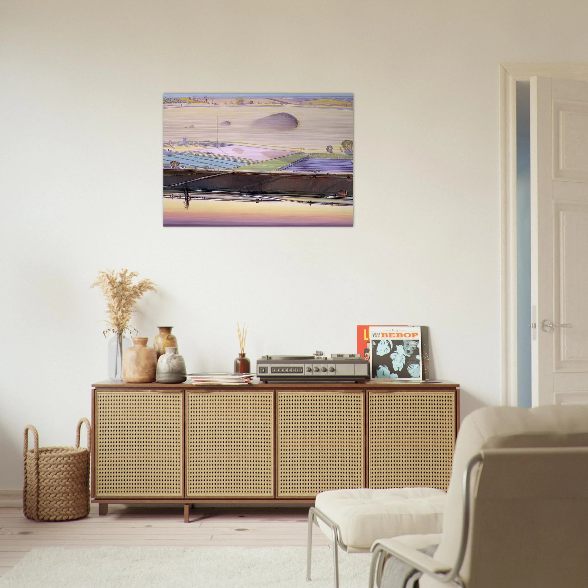 River Cloud - 2002 - Wayne Thiebaud Brushed Aluminum Print - 70x100 cm / 28x40 inches | Wayne Thiebaud Aluminum Print | Wayne Thiebaud Prints