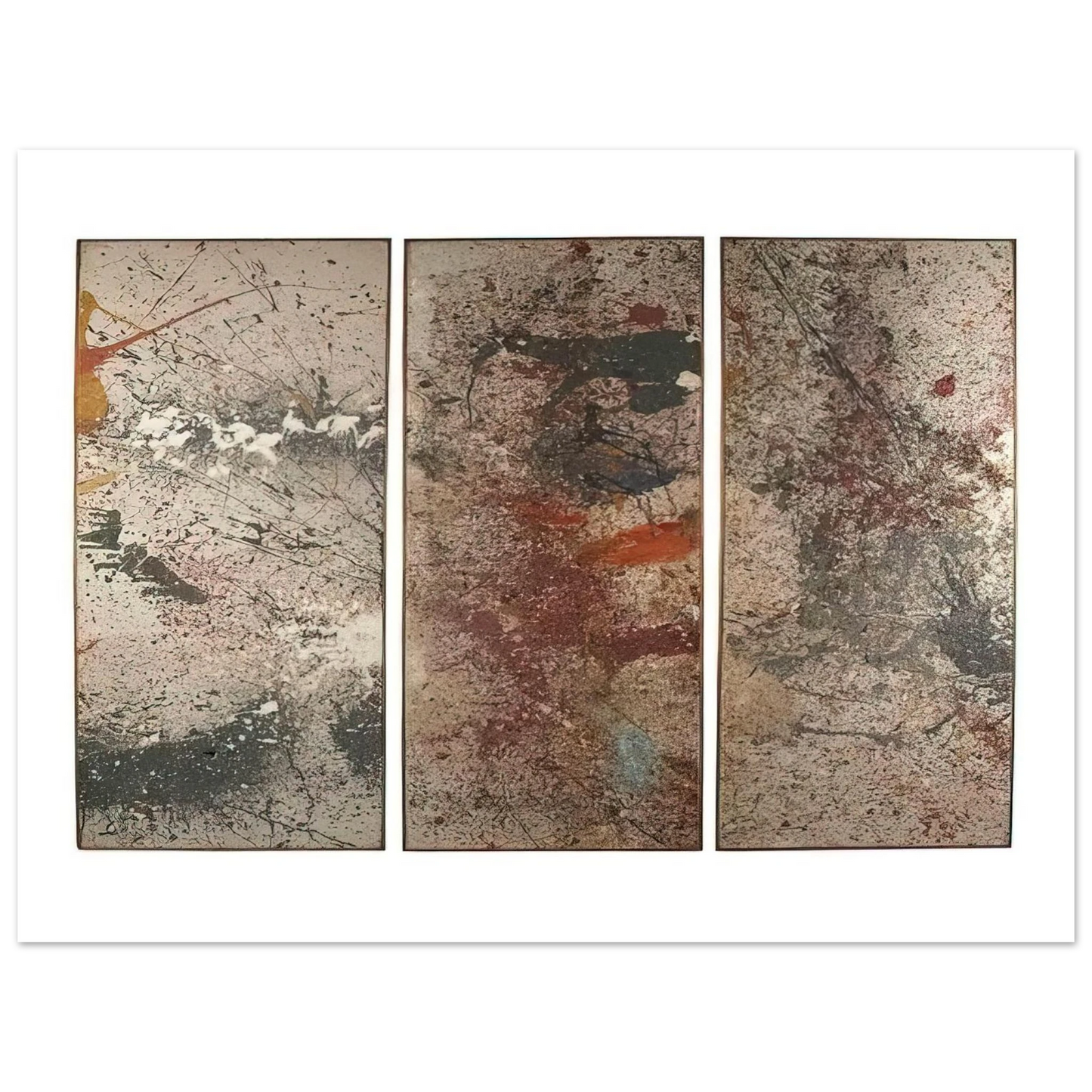 Taro Yamamoto - UNTITLED TRIPTYCH 1961  75x100 cm / 30x40inches Fine Art Poster