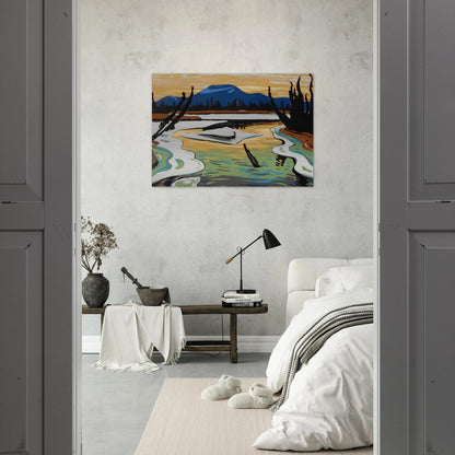 Smart River Alaska - 1945 - A.Y. Jackson Brushed Aluminum Print - 70x100 cm / 28x40 inches | A.Y. Jackson Aluminum Print | A.Y. Jackson Prints