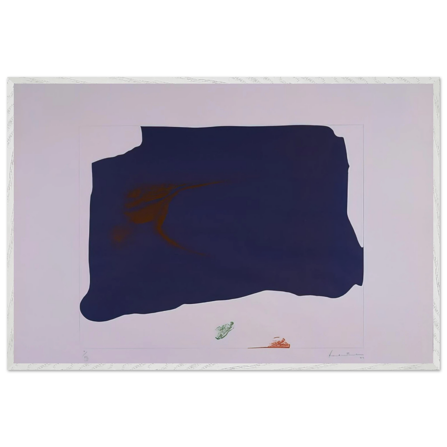 Helen Frankenthaler - Variation II on Mauve Corner - 1969 Wall art - 45x60 cm / 18x24 inches - Fine Art Poster-canvas - -