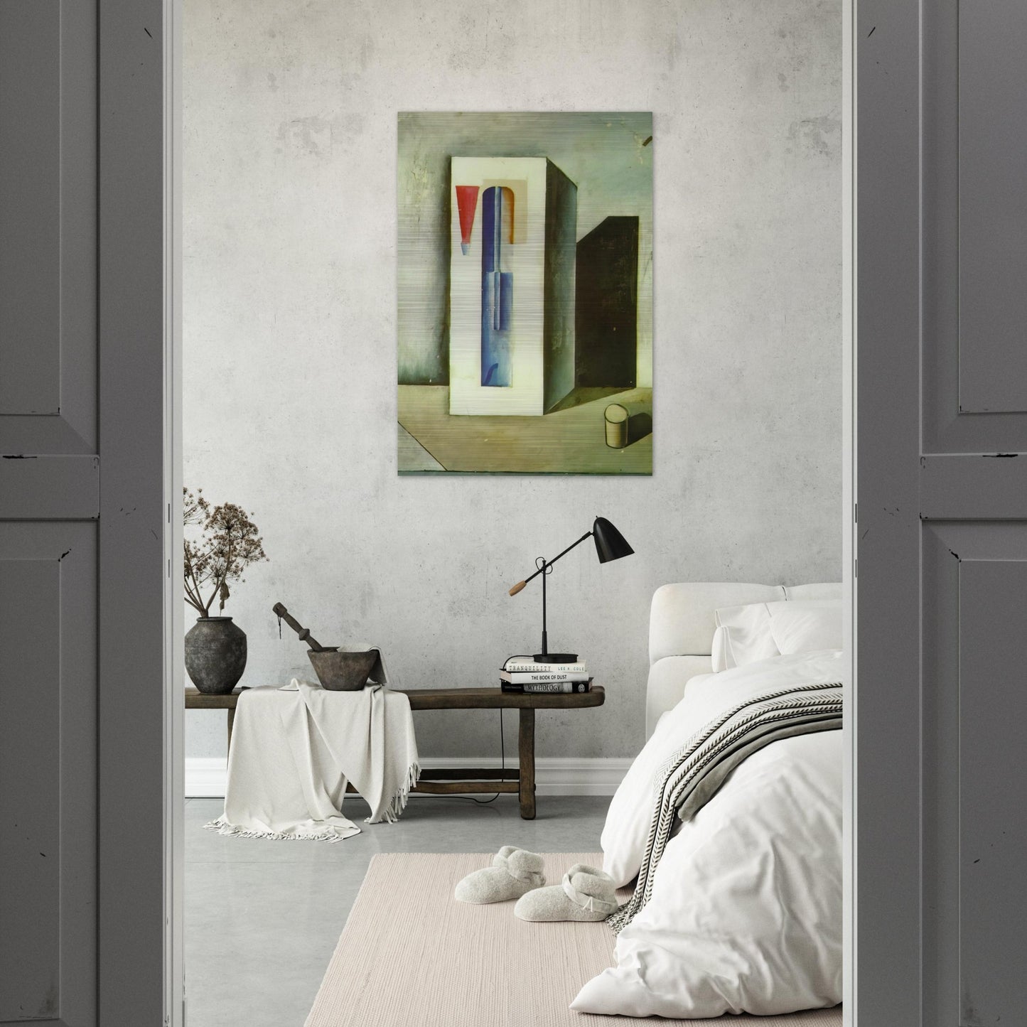 SIPHON AND SMALL BOTTLE OF RUM - Salvador Dali Brushed Aluminum Print - 70x100 cm / 28x40 inches | Salvador Dali Aluminum Print | Salvador Dali Prints