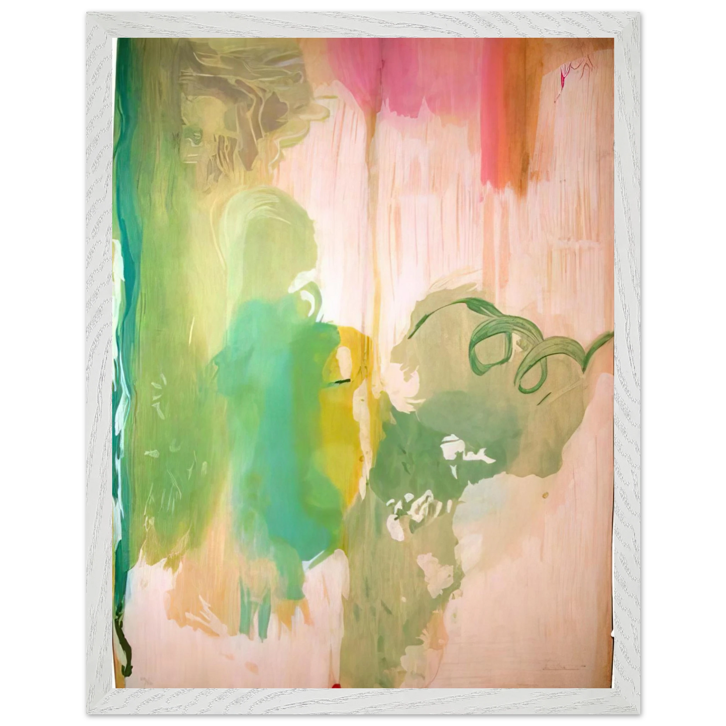 Helen Frankenthaler - Snow Pines - 2004 Wall art - 60x80 cm / 24x32 inches - Premium Wooden Framed Poster With Fine Art Paper-canvas - White frame