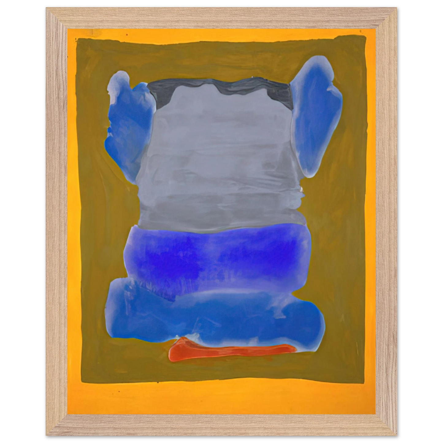 Helen Frankenthaler - Buddha s Court - 1964 Wall art - 50x70 cm / 20x28 inches - Premium Wooden Framed Poster With Fine Art Paper-canvas - Black frame
