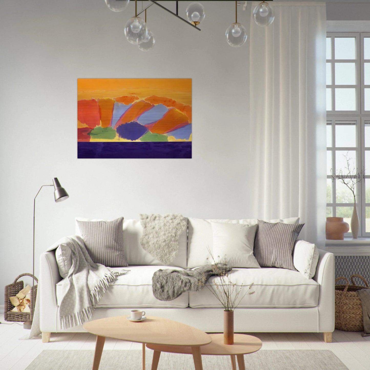 Uriel - 1978 - Ronnie Landfield Brushed Aluminum Print - 70x100 cm / 28x40 inches | Ronnie Landfield Aluminum Print | Ronnie Landfield Prints