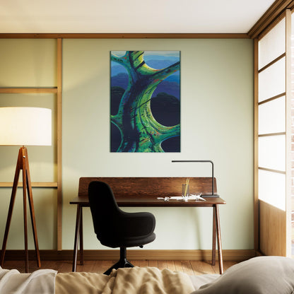 Sky Reach - Eyvind Earle Brushed Aluminum Print - 70x100 cm / 28x40 inches | Eyvind Earle Aluminum Print | Eyvind Earle Prints